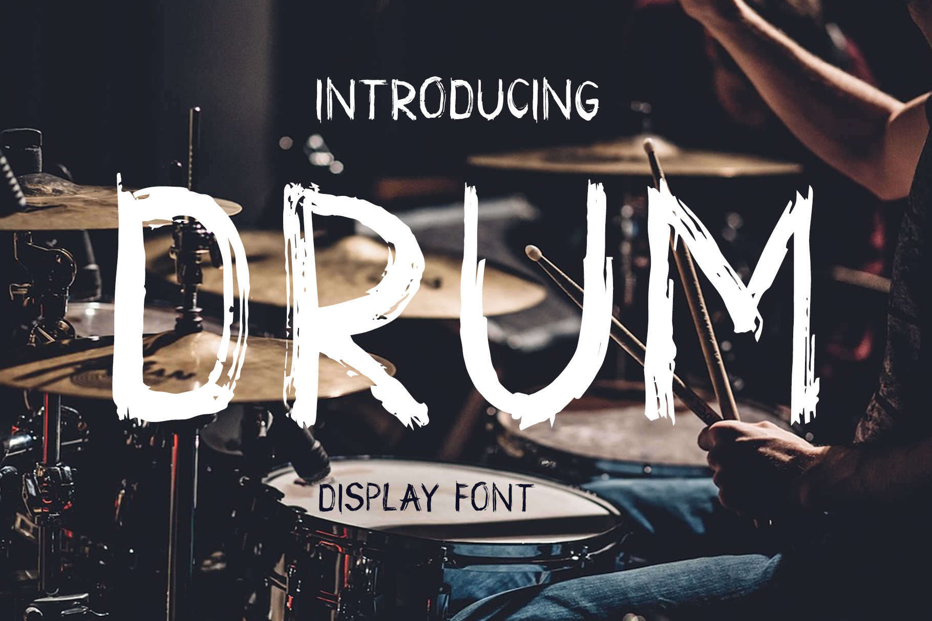 Drum Font: Grunge Style for Business Branding